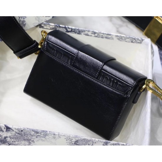 Dior 30 Montaigne Box Bag In Black Lambskin