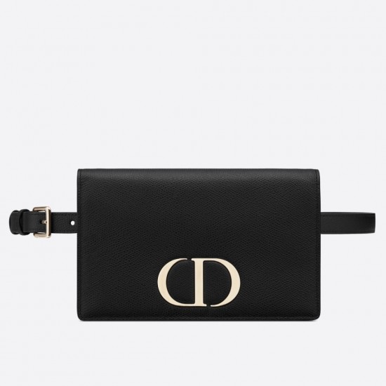 Dior 30 Montaigne 2 In 1 Belt Bag In Black Calfskin