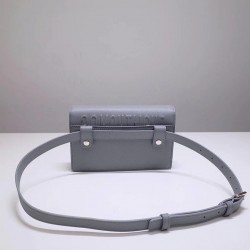 Dior 30 Montaigne 2 In 1 Belt Bag In Grey Calfskin