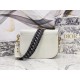 Dior Large Bobby Bag In White Calfskin