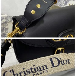 Dior Large Bobby Bag In Black Calfskin