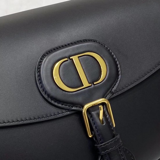 Dior Large Bobby Bag In Black Calfskin