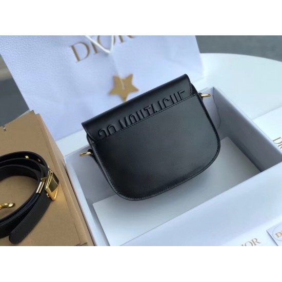 Dior Small Bobby Bag In Black Calfskin