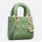 Dior Micro Lady Dior Bag In Mint Cannage Lambskin