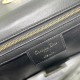 Dior Caro Medium Bag In Black Cannage Calfskin