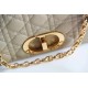 Dior Large Caro Bag In Beige Cannage Calfskin