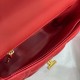 Dior Small Caro Bag In Red Cannage Calfskin