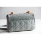 Dior Small Caro Bag In Cloud Blue Cannage Calfskin