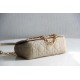 Dior Small Caro Bag In Beige Cannage Calfskin