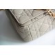 Dior Small Caro Bag In Beige Cannage Calfskin