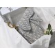 Dior Saddle Bag In Gray Dior Oblique Embroidery