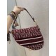 Dior Saddle Bag In Burgundy Dior Oblique Embroidered Velvet