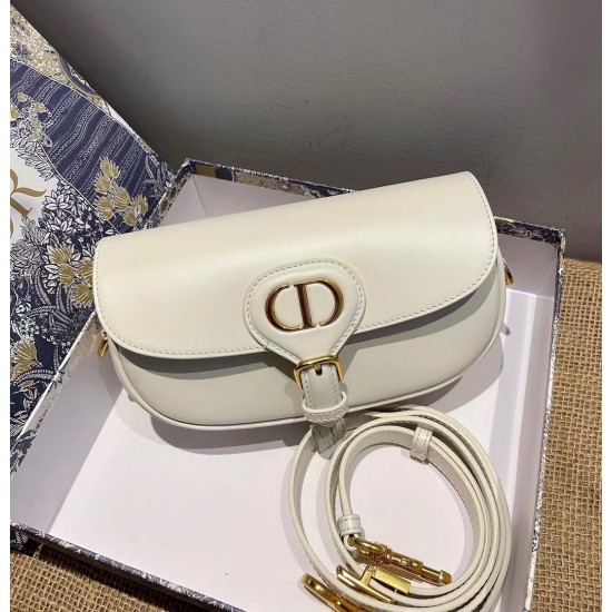 Dior Bobby East-West Bag In White Box Calfskin