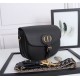 Dior Large Bobby Bag In Black Grained Calfskin