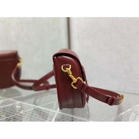 Dior Medium Bobby Bag In Bordeaux Calfskin