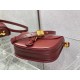 Dior Medium Bobby Bag In Bordeaux Calfskin