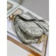 Dior Saddle Bag In Grey Toile de Jouy Embroidery