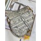 Dior Saddle Bag In Grey Toile de Jouy Embroidery