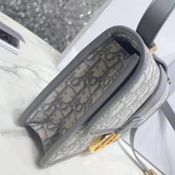 Dior 30 Montaigne Bag In Grey Oblique Jacquard Canvas