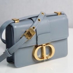 Dior Micro 30 Montaigne Bag In Grey Calfskin