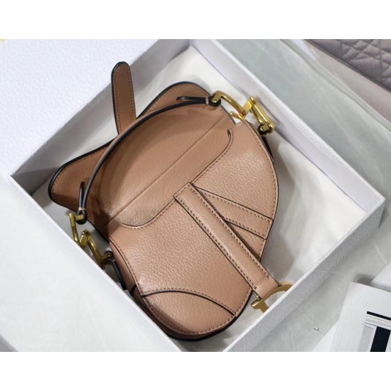 Dior Micro Saddle Bag In Poudre Goatskin