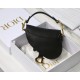 Dior Micro Saddle Bag In Black Goatskin