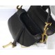 Dior Micro Saddle Bag In Black Goatskin