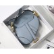 Dior Micro Saddle Bag In Cloud Blue Goatskin