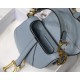 Dior Micro Saddle Bag In Cloud Blue Goatskin