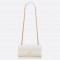 Dior Caro Belt Pouch with Chain In White Calfskin