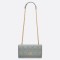 Dior Caro Belt Pouch with Chain In Grey Calfskin