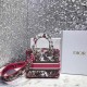 Dior Medium Lady D-Lite Bag In Multicolor Butterfly Embroidery