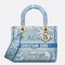 Dior Medium Lady D-Lite Bag In Blue Toile de Jouy Canvas