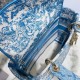 Dior Medium Lady D-Lite Bag In Blue Toile de Jouy Canvas