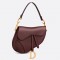 Dior Saddle Bag In Bordeaux Grained Calfskin