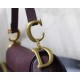 Dior Saddle Bag In Bordeaux Grained Calfskin