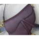 Dior Saddle Bag In Bordeaux Grained Calfskin