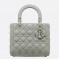 Dior Medium Lady Dior Bag In Grey Ultramatte Calfskin