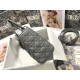 Dior Medium Lady Dior Bag In Grey Ultramatte Calfskin