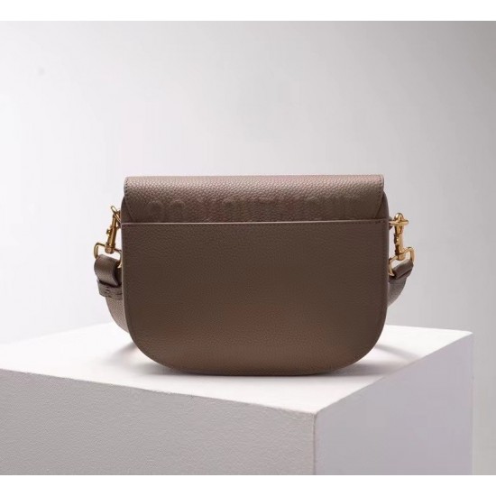 Dior Medium Bobby Bag In Warm Taupe Grained Calfskin