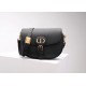 Dior Medium Bobby Bag In Black Grained Calfskin