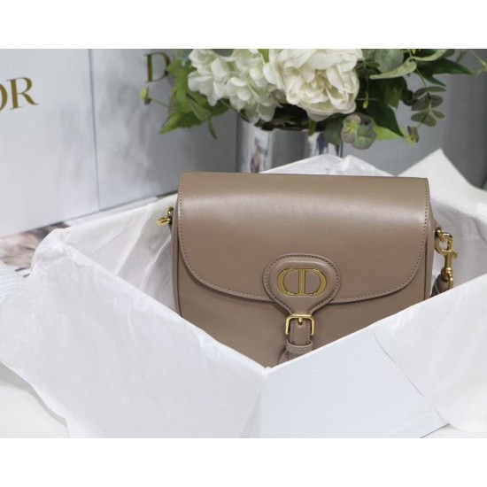 Dior Medium Bobby Bag In Warm Taupe Calfskin