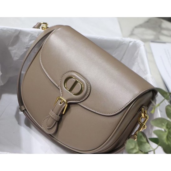 Dior Medium Bobby Bag In Warm Taupe Calfskin