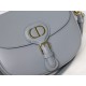 Dior Medium Bobby Bag In Grey Calfskin