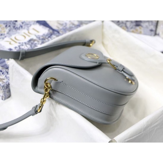 Dior Medium Bobby Bag In Grey Calfskin