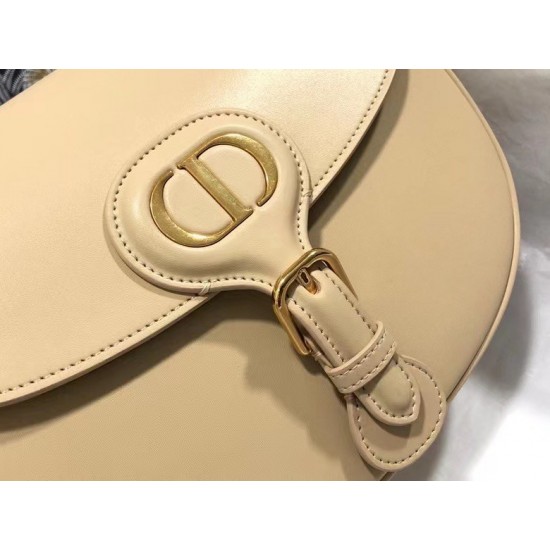 Dior Medium Bobby Bag In Beige Calfskin