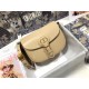 Dior Medium Bobby Bag In Beige Calfskin