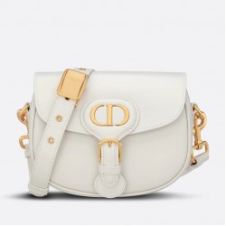 Dior Small Bobby Bag In White Calfskin