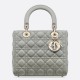 Dior Medium Lady Dior Bag In Grey Cannage Lambskin