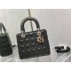 Dior Medium Lady Dior Bag In Noir Cannage Lambskin